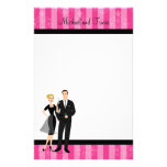 Stylish Martini Couple Customized Stationery