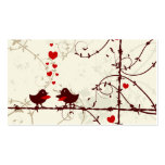 Stylish mod swirl vines birds love business cards