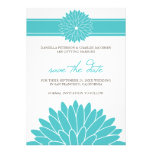 Stylish Modern Blooms Save Date Announcement