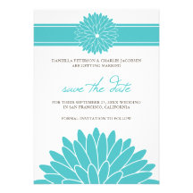 Stylish Modern Blooms Save Date Announcement