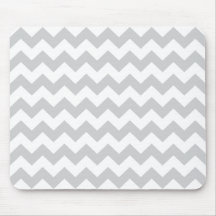 Stylish pale grey zig zags zigzag chevron pattern mousepad