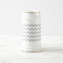 Stylish pale grey zig zags zigzag chevron pattern mugs