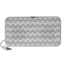Stylish pale grey zig zags zigzag chevron pattern laptop speaker
