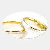 Stylish, Polished, & Classy Wedding Rings Oval Sticker