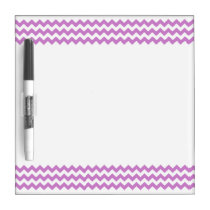 Stylish purple zig zags zigzag chevron pattern dry erase boards