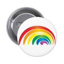 Stylish Rainbow Pinback Button