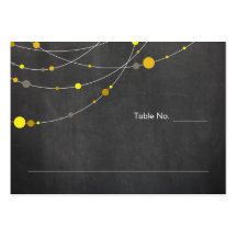 Stylish Strands | chalkboard yellow place card Business Card