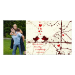 Stylish swirl vines birds save the date photocard photo card