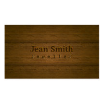 Stylish Wood Embossing Jewellery Business Card