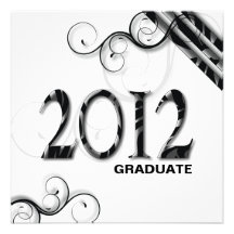 Stylish Zebra 2012 Grad Announcement / Invitation