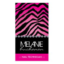 Stylish Zebra Print Business Card