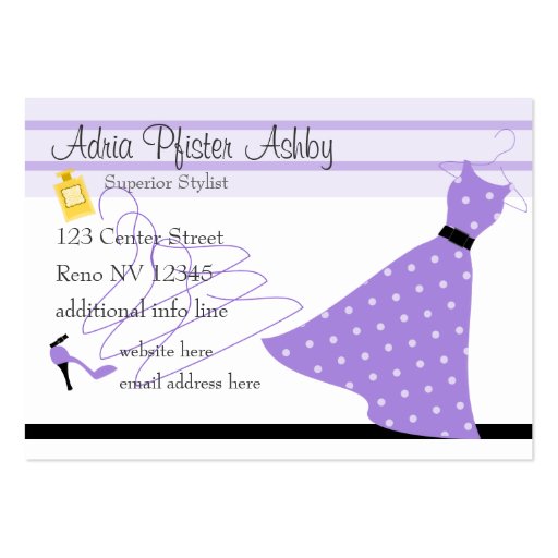 Stylist Three Dresses Business Cards