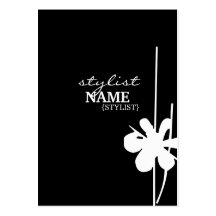 Stylist Vertical Black Shubby Business Card Template