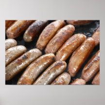 Suasages on Barbeque Posters