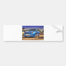 Subaru Impreza STi "Hawkeye" in Blue Bumper Sticker