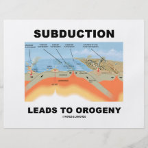 Subduction Leads To Orogeny (Geology Humour) Full Color Flyer