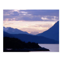 Subtle Pink Inside Passage Sunset Postcard