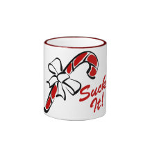 Suck It Candy Cane Mug