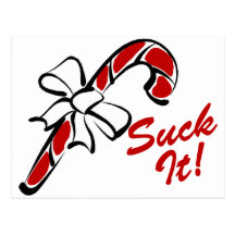 Suck It Candy Cane Postcards
