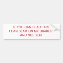 sue you bumper sticker