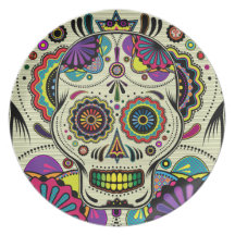 Sugar Skull Art / Day of the Dead plate
