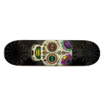 Sugar Skull Art - Day of the Dead Custom Skateboard