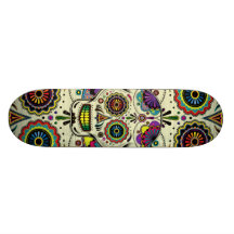 Sugar Skull Art "Day of the Dead" Skateboard Deck