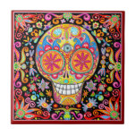 Sugar Skull Calavera Ceramic Tile