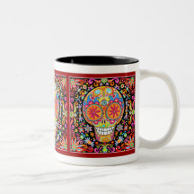 Sugar Skull Colourful Art Mug