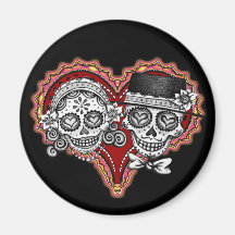 Sugar Skull Couple Magnet