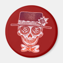 Sugar Skull Gentleman Magnet