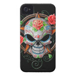 Sugar Skull Star, black iPhone 4 Case-Mate Case