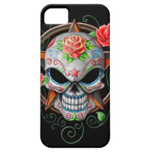 Sugar Skull Star, black iPhone 5 Cover
