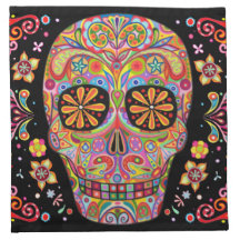 Sugar Skulls Cloth Napkins Set of 4