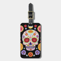 Sugar Skulls Luggage Tag Day of the Dead