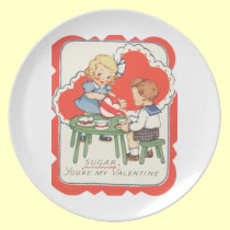 Sugar, You're My Valentine plates