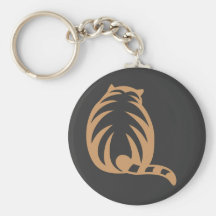 sulking cat keychain