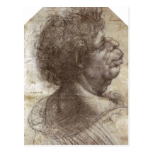 Summary A Grotesque Head (c. 1504 - 1507) is a dra Post Card