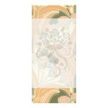summer bliss art nouveau floral art full color rack card