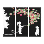 summer days three panel wrapped canvas gallery wrap canvas