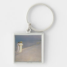 Summer Evening on the Skagen Southern Beach Key Chain