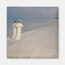 Summer Evening on the Skagen Southern Beach Fridge Magnet