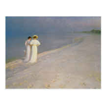 Summer Evening on the Skagen Southern Beach Postcard
