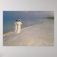Summer Evening on the Skagen Southern Beach Poster