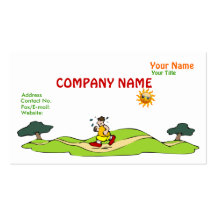 Summer Exercise Funny Business Card