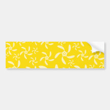 Summer Floral Design. Sunny Yellow. Bumper Sticker