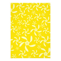 Summer Floral Design. Sunny Yellow. Personalised Announcement
