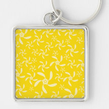 Summer Floral Design. Sunny Yellow. Keychains