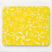 Summer Floral Design. Sunny Yellow. Mousepad