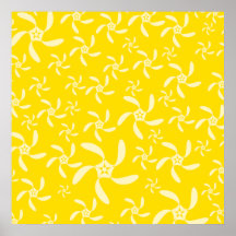 Summer Floral Design. Sunny Yellow. Posters